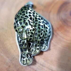 Leopard necklace large pendant
